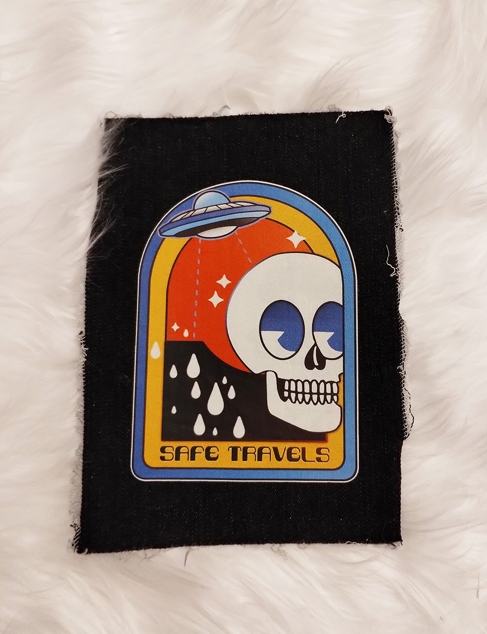 SAFE TRAVELS - UFO SKULL PATCH | Acornnoir